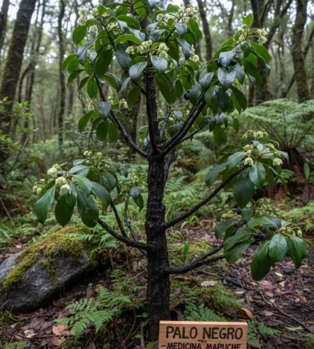 Firefly_Gemini Flash_Palo negro planta mapuche 156827